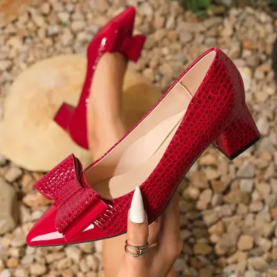 Pointed Toe Bow Women's High Heels